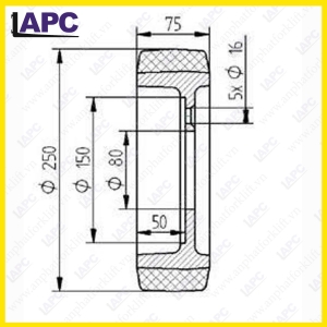 250X75 PU wheel 