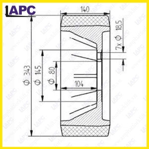 343 x 140 PU WHEEL