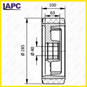 285x100 PU Drive Wheel